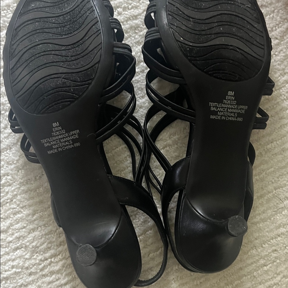 Impo Black Strappy Heels - Picture 7 of 12